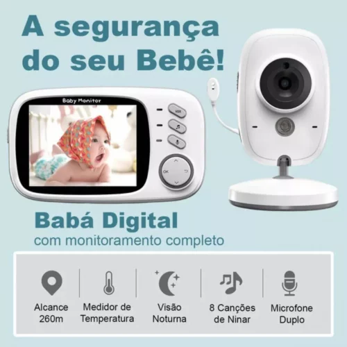 Babá Eletrônica Monitorar Bebê Baby Visão Noturna Vb603 Xben Babá Eletrônica