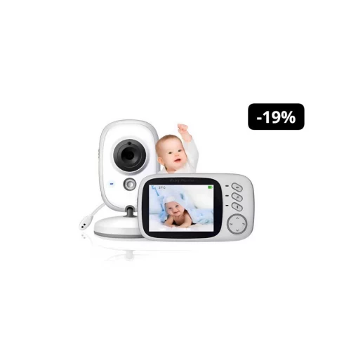 Babá Eletrônica Vb603 Sem Fio Vlx Com Câmera Voltagem Branco Camera Monitor Visão Noturna Automática Baby