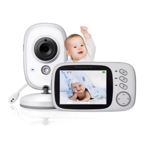 Babá Eletrônica Vb603 Sem Fio Vlx Com Câmera Voltagem -branco Camera Monitor Visão Noturna Automática Baby