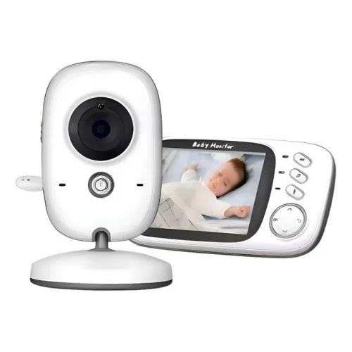 > Babá Eletrônica Video Baby Noturna Sem Fio Recarregável Branco Estary Shop
