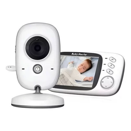 > Babá Eletrônica Video Baby Noturna Sem Fio Recarregável Branco Estary Shop