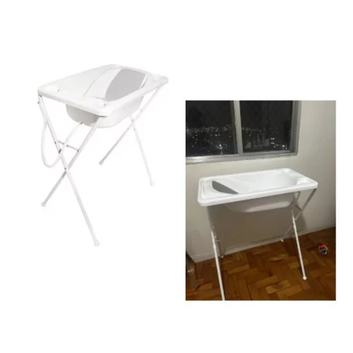 Banheira de Bebê com suporte Dobrável Galzerano - Acqua Trio 20L, Branco