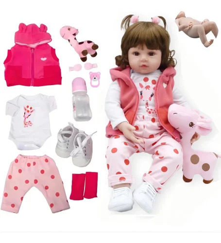 Bebe Reborn Boneca Silicone Realista 48 cm