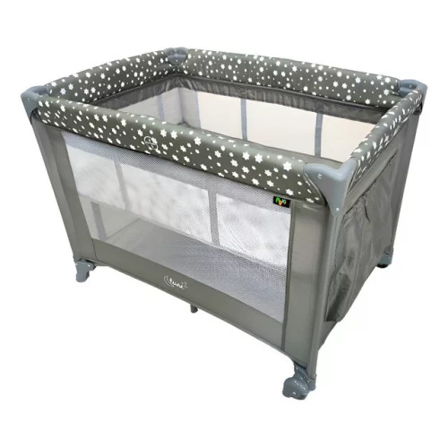 > Berço Portátil Infantil Cercado Desmontável Lune Maxi Baby - Cinza
