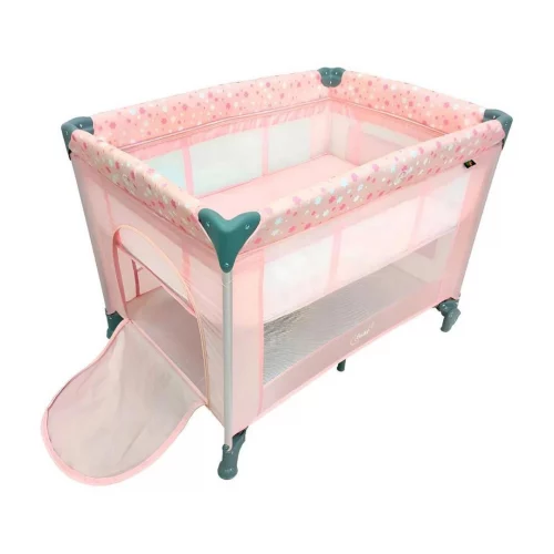 Berço Portátil Infantil Cercado Desmontável Lune, Maxi Baby - Rosa