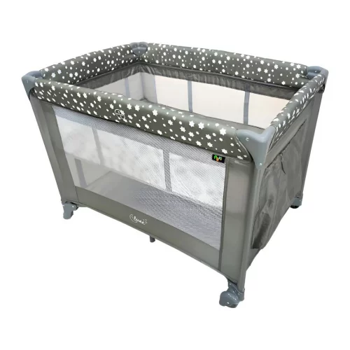 Berço Portátil Infantil Lune Maxi Baby Cinza