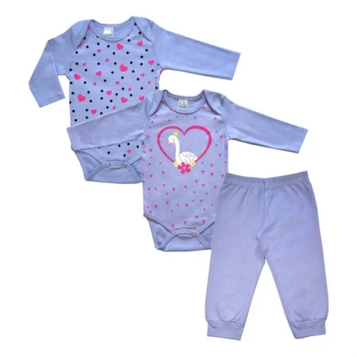 🛍️Body Kit 3 Peças Menina Menino Enxoval Bebe Recem Nascido