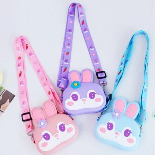🛍️Bolsa De Silicone Infantil Criança Coelho