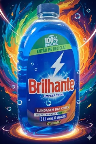 Brilhante Limpeza Total - Lava Roupas Líquido 3L