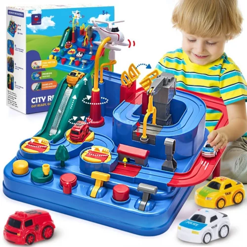 > Brinquedo Carrinho Educativo Infantil Pista Carro Montessori