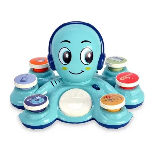 Brinquedo Educativo Polvo Musical Com 6 Botões Luz + 20 Sons Brinquedo Educativo Polvo Musical Com 6 Botões Luz + 20 Sons