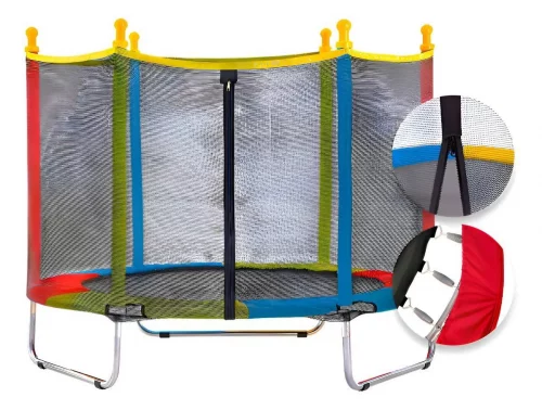 Cama Elástica Infantil 1,40M, Rede De Proteção Até 45kg