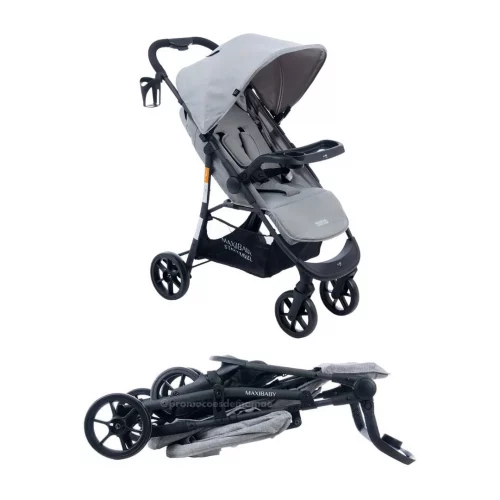 Carrinho Bebê Passeio Vira Berço Startravel Cinza Maxi Baby Carrinho Bebê Passeio Vira Berço Startravel Cinza Maxi Baby