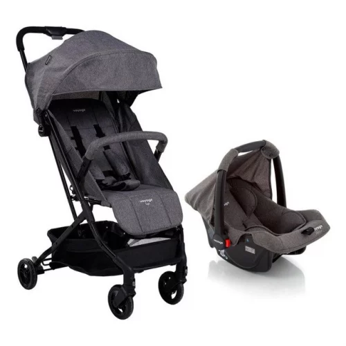 🛍️Carrinho De Bebê Travel System Duo Voyage Yupi Duo Cinza