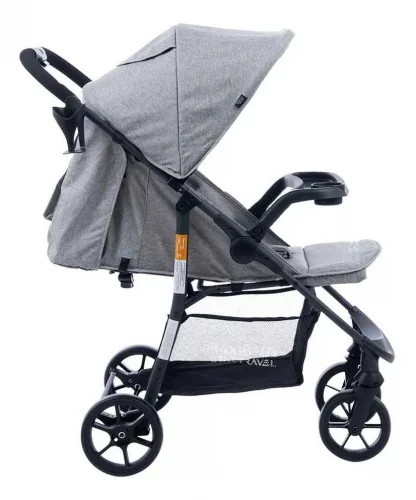 Carrinho De Passeio Bebê 6m+ Com Porta Copos Cinza Maxi Baby Carrinho De Passeio Bebê 6m+ Com Porta Copos Cinza Maxi Baby