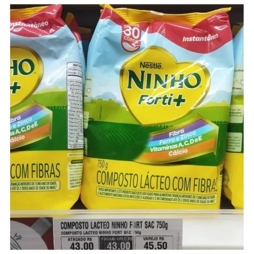 Composto Lácteo, Nestlé, Ninho Forti+, Pacote, 750g