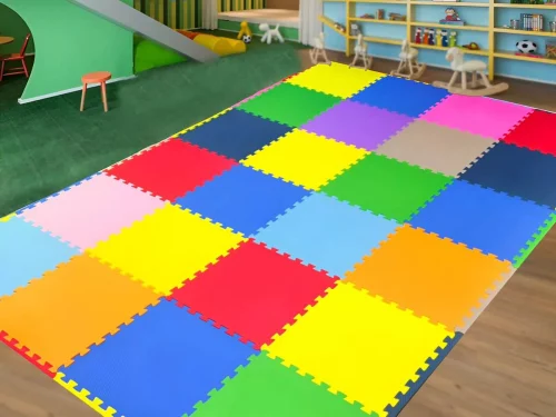 Conjunto 15 Tatame Bloco Infantil 50x50cm 1cm Montar Conjunto 15 Tatame Bloco Infantil 50x50cm 1cm Montar
