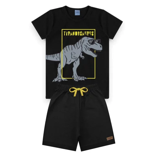 Conjunto Menino Infantil Bermuda e Camiseta Masculina Verão L35
