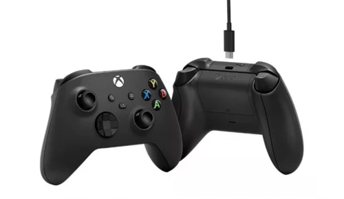 🔥Controle Sem Fio Xbox Series e PC Carbon Black com Cabo USB-C