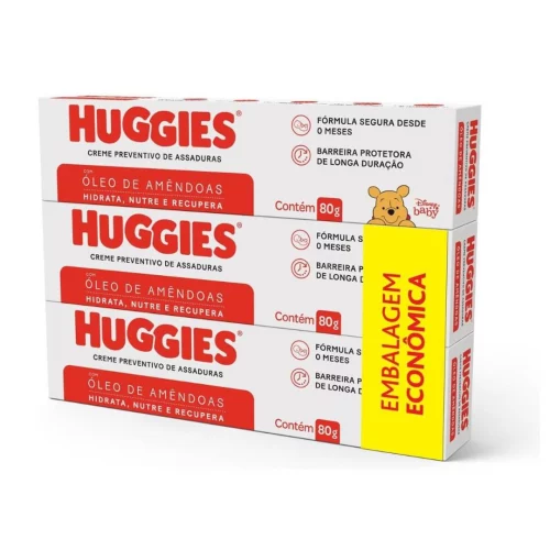 Cremes De Assaduras Huggies Supreme Care - Kit Com 3 Unidades De 80g
