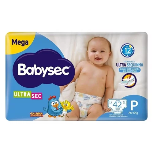 Fralda Babysec Ultrasec Galinha Pintadinha P com 42