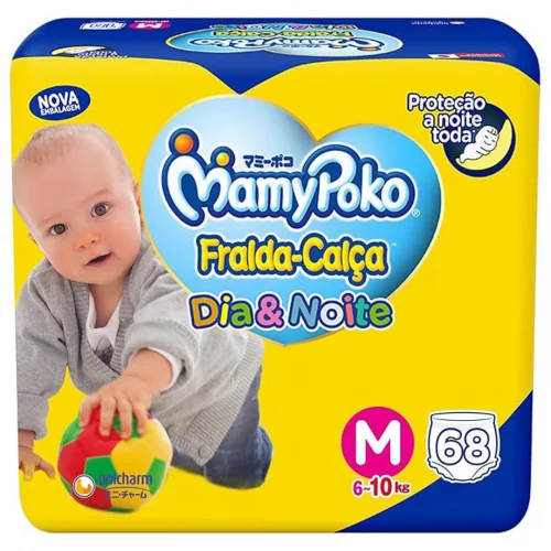 Fralda-Calça MamyPoko Dia&Noite M 68 Unidades