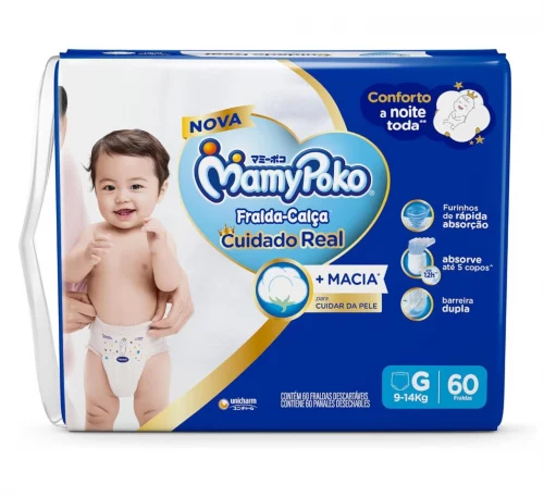 Fralda-Calça MamyPoko Premium Seca G 60 Unidades