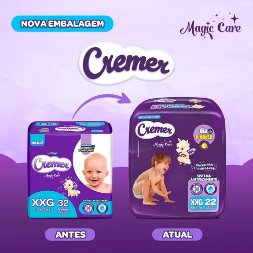 Fralda Cremer Econômica XXG 22 Unidades