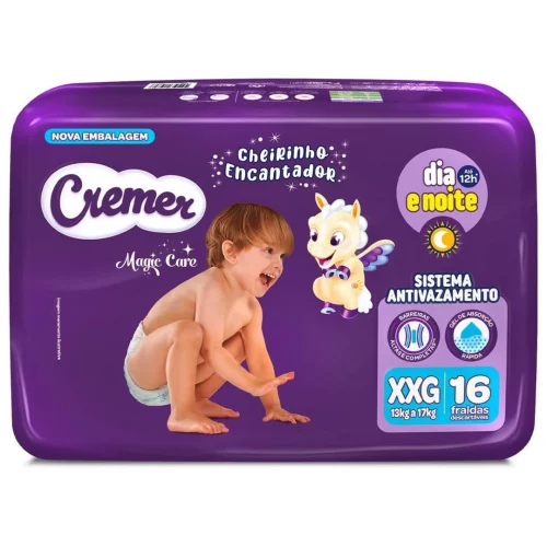 Fralda Cremer Jumbo Tamanho XXG - 16 Unidades