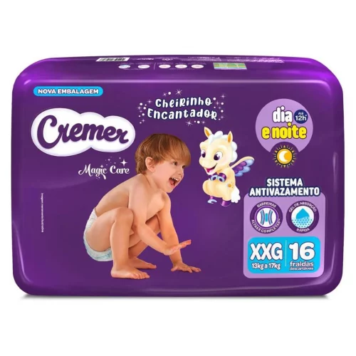 Fralda Cremer Jumbo Tamanho XXG - 16 Unidades