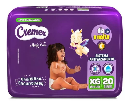 Fralda Cremer Jumbo XG 20 Unidades