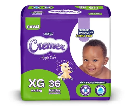 🛍️Fralda Cremer Mega XG 36 Unidades