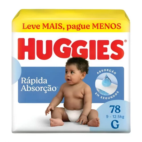Fralda Huggies Tripla Proteção G 78 Unidades