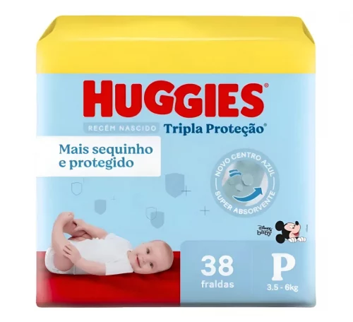 Fralda Huggies Tripla Proteção P 38 Unidades