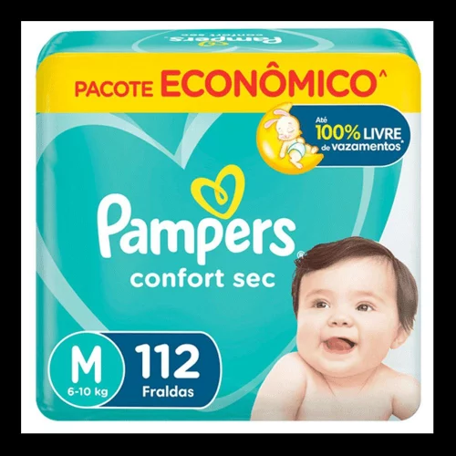 Fralda Pampers Confort Sec M 112 Unidades