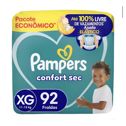 Fralda Pampers Confort Sec Tamanho Xg 92 Unidades