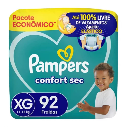 Fralda Pampers Confort Sec XG 92 Unidades