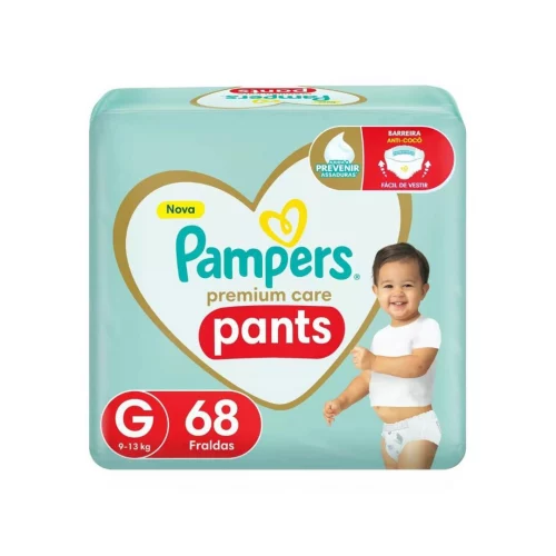 Fralda Pampers Pants Premium Care G 68 unidades