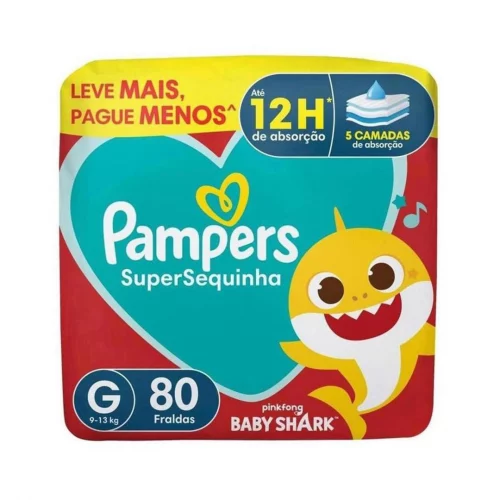 Fralda Pampers Supersequinha G 80 Unidades Fralda Pampers Supersequinha G 80 Unidades