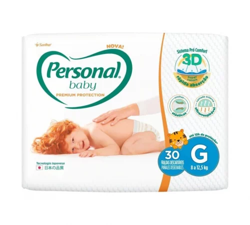 Fralda Personal Baby Premium G 30 unidades