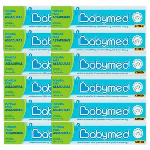Genérico Kit 12 Pomadas Para Prevenção De Assaduras Babymed 45g