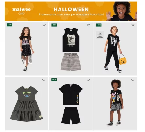Halloween na Malwee 🎃 Seleção com 25% off do Cupom