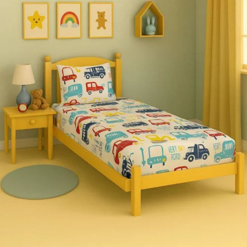 🛍️Jogo de Lençol Solteiro 02 Peças Microfibra Estampada Estampas Para Menino e Menina