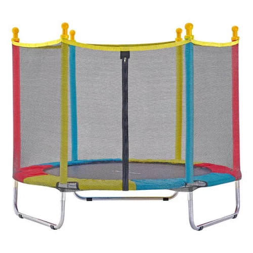 🛍️Justfun Cama Elástica Infantil Pula Pula Trampolim Preto 1,40 M Estrutura Colorida 🛍️Justfun Cama Elástica Infantil Pula Pula Trampolim Preto 1,40 M Estrutura Colorida