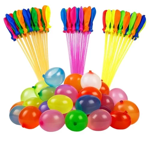🛍️Kit 111 Balões/Bexigas de Água Coloridas – Enchimento Rápido e Fácil – Látex Resistente para Guerra de Balões, Festa Infantil, Piscina, Praia e Brinca...