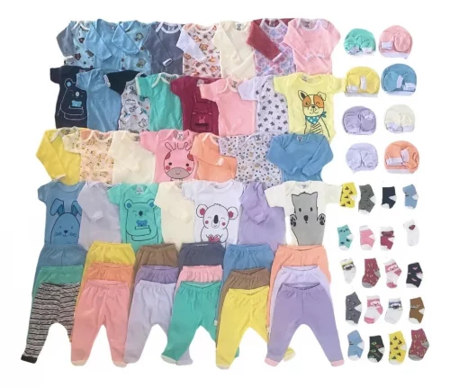 Kit 24 Pçs Body De Bebê Enxoval 0-6 meses