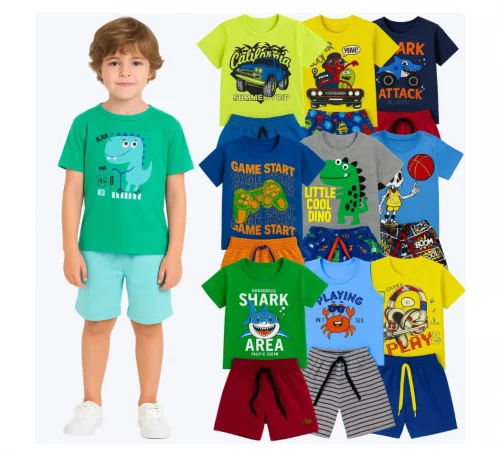 Kit 3 Conjuntos Verão Menino (Tam. 1 ao 8)