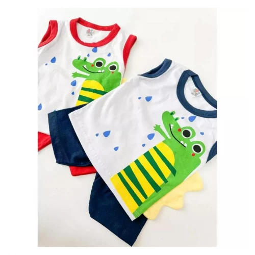 Kit 4 Peças de Roupa Bebê Menino 0 a 6 meses 2 Conjuntos