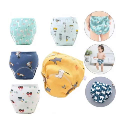 Kit 5 Cueca Calcinha Treinamento Infantil Desfralde Gentil
