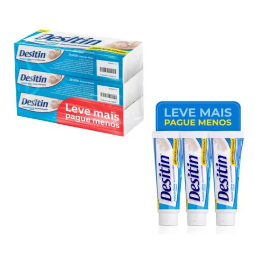 Kit com 3 Unidades Desitin Creme Preventivo De Assaduras Creamy 113g Kit com 3 Unidades Desitin Creme Preventivo De Assaduras Creamy 113g